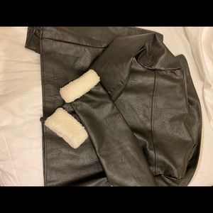 sherpa leather jacket